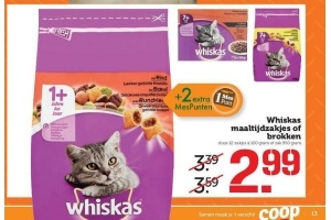 whiskas maaltijdzakjes of brokken