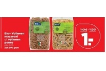 bio volkoren macaroni of volkoren penne