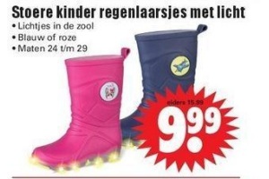 kinder regenlaarsjes met licht