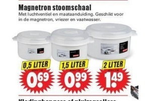 magnetron stoomschaal