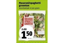 macaroni spaghetti groenten