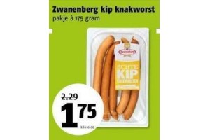 zwanenberg kip knakworst