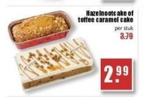 hazelnootcake of toffee caramel cake