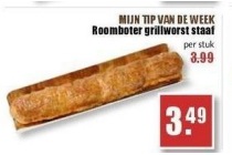 roomboter grillworst staaf