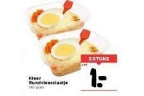 kleer rundvleesslaatje