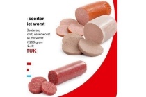 diverse soorten hoogvliet worst