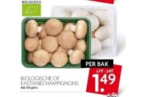 biologische of kastanjechampignons
