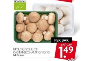 biologische of kastanjechampignons