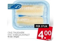 ons thuismerk msc kabeljauwfilet