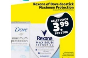 rexona of dove deostick maximum protection