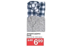 jongens pyjama flanel