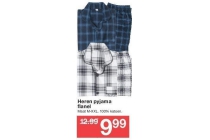 heren pyjama flanel