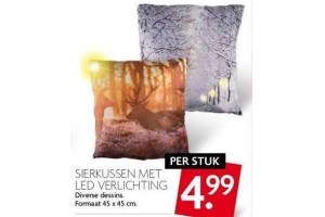 sierkussen met led verlichting