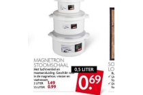 magnetron stoomschaal