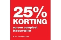 een compleet inbouw toilet