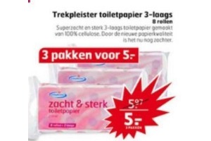 trekpleister toiletpapier 3 laags