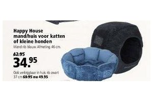 happy house mand huis voor katten of kleine honden