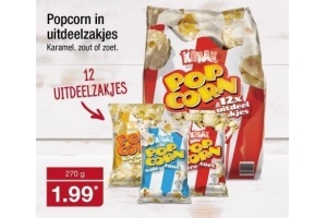 popcorn in uitdeelzakjes