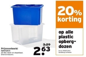 plastic opbergdozen