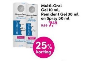 multi oral gel 10 ml remident gel 30 ml en spray 50 ml