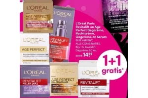 l oreal paris revitalift en age perfect dagcreme nachtcreme oogcreme en serum