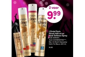 l oreal paris elnett 400 ml en heat defense spray