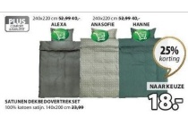 satijnen dekbedovertrekset