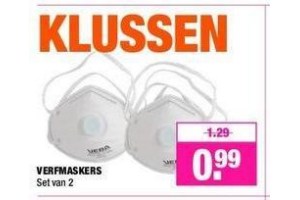 verfmaskers nu eur0 99 per stuk