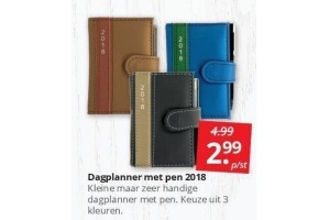 dagplanner met pen 2018