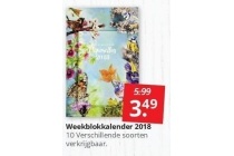 weekblokkalender 2018