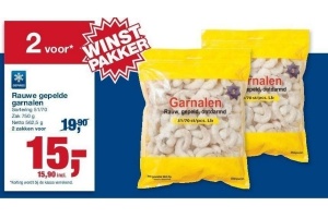 rauwe gepelde garnalen