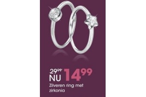 zilveren ring met zirkonia