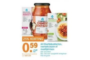 ah maaltijdpakketten roerbaksauzen of maaltijdmixen
