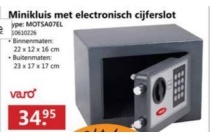 minikluis met electronisch cijferslot