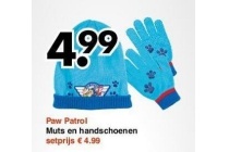 paw patrol muts en handschoenen