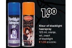 kleur of blacklight haarspray