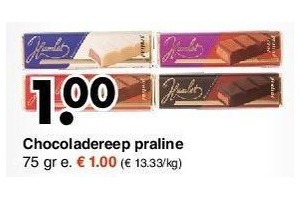 chocoladereep praline