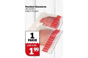 voordeel vleeswaren