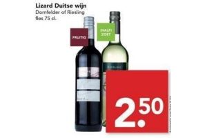 lizard duitse wijn dornfelder of riesling