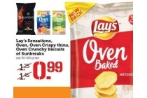 lay s sensations oven oven crispy thins oven crunchy biscuits of sunbreaks