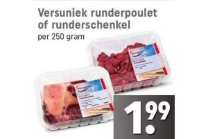 versuniek runderpoulet of runderschenkel