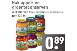 hak appel en groenteconserven