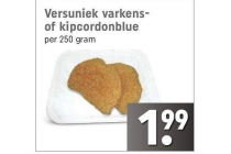 versuniek varkens of kipcordonblue