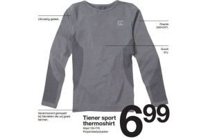 tiener sport thermoshirt maat 134 176