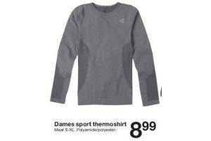 dames sport thermoshirt