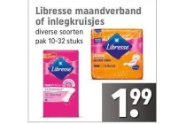 libresse maandverband of inlegkruisjes