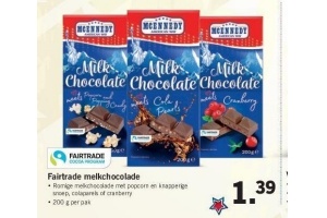 mcenny fairtrade melkchocolade