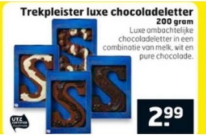 trekpleiser luxe chocoladeletter