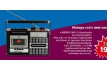 vintage radio met casettedeck