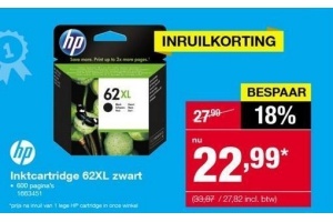 inktcartridge 62xl zwart